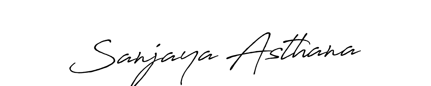 Use a signature maker to create a handwritten signature online. With this signature software, you can design (Antro_Vectra_Bolder) your own signature for name Sanjaya Asthana. Sanjaya Asthana signature style 7 images and pictures png