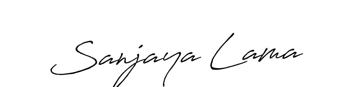 Make a short Sanjaya Lama signature style. Manage your documents anywhere anytime using Antro_Vectra_Bolder. Create and add eSignatures, submit forms, share and send files easily. Sanjaya Lama signature style 7 images and pictures png