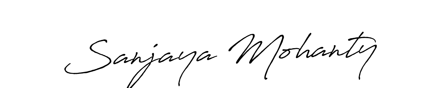 Antro_Vectra_Bolder is a professional signature style that is perfect for those who want to add a touch of class to their signature. It is also a great choice for those who want to make their signature more unique. Get Sanjaya Mohanty name to fancy signature for free. Sanjaya Mohanty signature style 7 images and pictures png