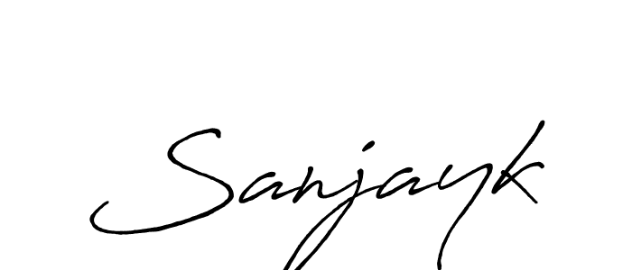 How to make Sanjayk name signature. Use Antro_Vectra_Bolder style for creating short signs online. This is the latest handwritten sign. Sanjayk signature style 7 images and pictures png