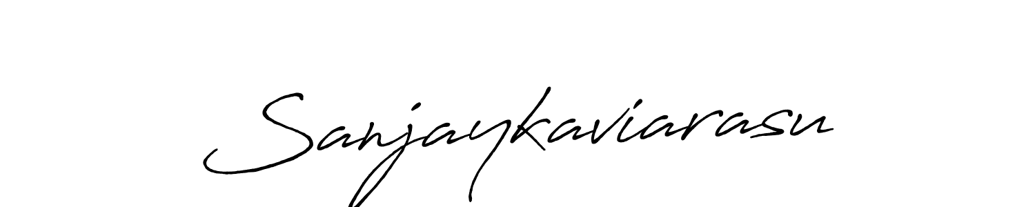 Use a signature maker to create a handwritten signature online. With this signature software, you can design (Antro_Vectra_Bolder) your own signature for name Sanjaykaviarasu. Sanjaykaviarasu signature style 7 images and pictures png