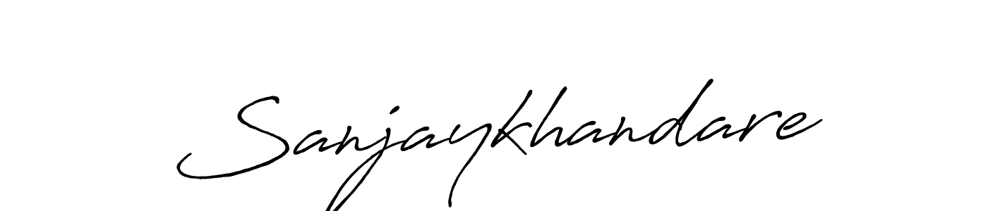 Create a beautiful signature design for name Sanjaykhandare. With this signature (Antro_Vectra_Bolder) fonts, you can make a handwritten signature for free. Sanjaykhandare signature style 7 images and pictures png