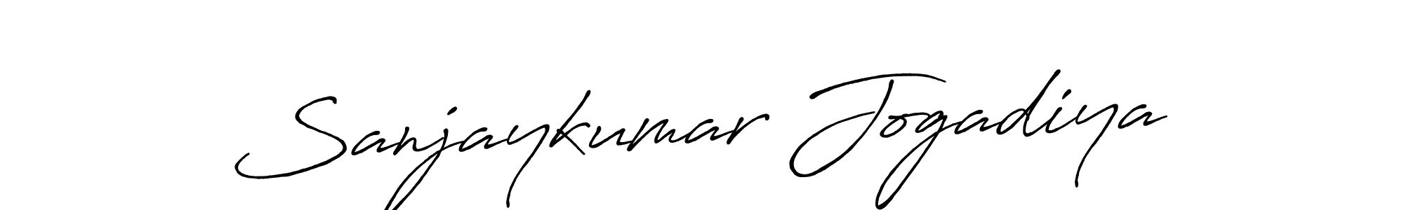 Create a beautiful signature design for name Sanjaykumar Jogadiya. With this signature (Antro_Vectra_Bolder) fonts, you can make a handwritten signature for free. Sanjaykumar Jogadiya signature style 7 images and pictures png