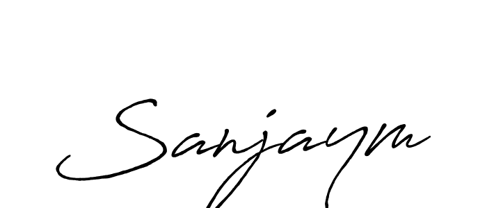 Once you've used our free online signature maker to create your best signature Antro_Vectra_Bolder style, it's time to enjoy all of the benefits that Sanjaym name signing documents. Sanjaym signature style 7 images and pictures png