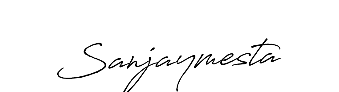 Once you've used our free online signature maker to create your best signature Antro_Vectra_Bolder style, it's time to enjoy all of the benefits that Sanjaymesta name signing documents. Sanjaymesta signature style 7 images and pictures png