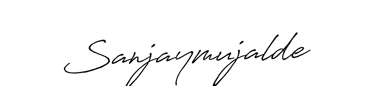 How to make Sanjaymujalde signature? Antro_Vectra_Bolder is a professional autograph style. Create handwritten signature for Sanjaymujalde name. Sanjaymujalde signature style 7 images and pictures png