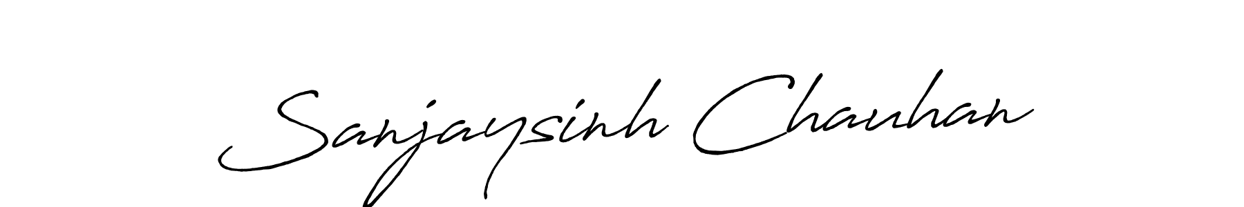 This is the best signature style for the Sanjaysinh Chauhan name. Also you like these signature font (Antro_Vectra_Bolder). Mix name signature. Sanjaysinh Chauhan signature style 7 images and pictures png