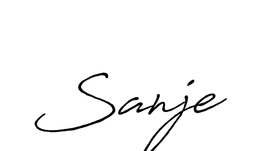 Make a beautiful signature design for name Sanje. With this signature (Antro_Vectra_Bolder) style, you can create a handwritten signature for free. Sanje signature style 7 images and pictures png