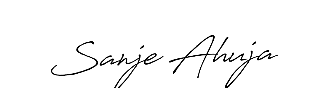 Antro_Vectra_Bolder is a professional signature style that is perfect for those who want to add a touch of class to their signature. It is also a great choice for those who want to make their signature more unique. Get Sanje Ahuja name to fancy signature for free. Sanje Ahuja signature style 7 images and pictures png