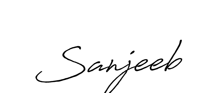 How to make Sanjeeb name signature. Use Antro_Vectra_Bolder style for creating short signs online. This is the latest handwritten sign. Sanjeeb signature style 7 images and pictures png