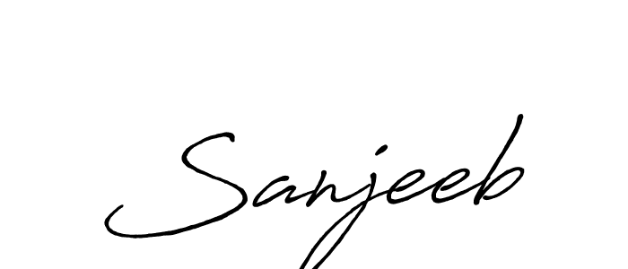 How to make Sanjeeb name signature. Use Antro_Vectra_Bolder style for creating short signs online. This is the latest handwritten sign. Sanjeeb signature style 7 images and pictures png