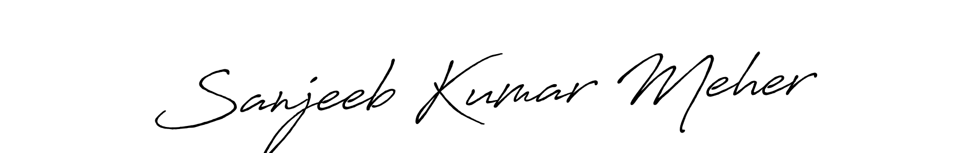 if you are searching for the best signature style for your name Sanjeeb Kumar Meher. so please give up your signature search. here we have designed multiple signature styles  using Antro_Vectra_Bolder. Sanjeeb Kumar Meher signature style 7 images and pictures png