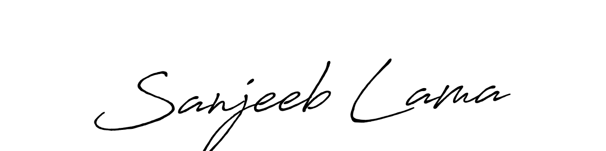 It looks lik you need a new signature style for name Sanjeeb Lama. Design unique handwritten (Antro_Vectra_Bolder) signature with our free signature maker in just a few clicks. Sanjeeb Lama signature style 7 images and pictures png