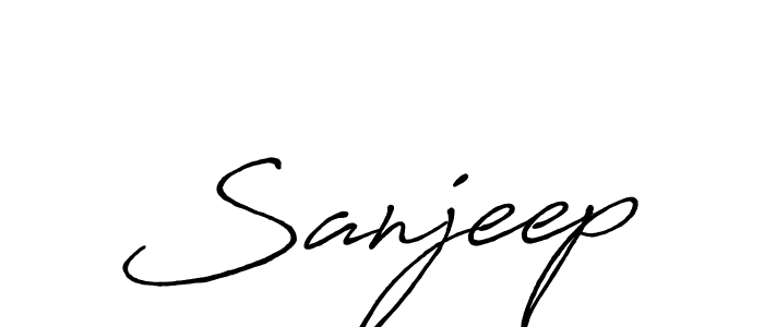 How to make Sanjeep signature? Antro_Vectra_Bolder is a professional autograph style. Create handwritten signature for Sanjeep name. Sanjeep signature style 7 images and pictures png