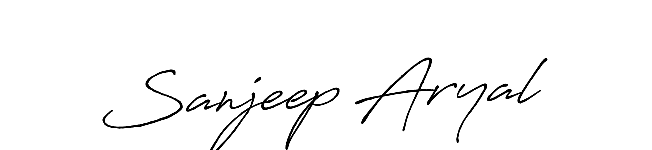 How to make Sanjeep Aryal signature? Antro_Vectra_Bolder is a professional autograph style. Create handwritten signature for Sanjeep Aryal name. Sanjeep Aryal signature style 7 images and pictures png