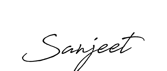 Also You can easily find your signature by using the search form. We will create Sanjeet name handwritten signature images for you free of cost using Antro_Vectra_Bolder sign style. Sanjeet signature style 7 images and pictures png