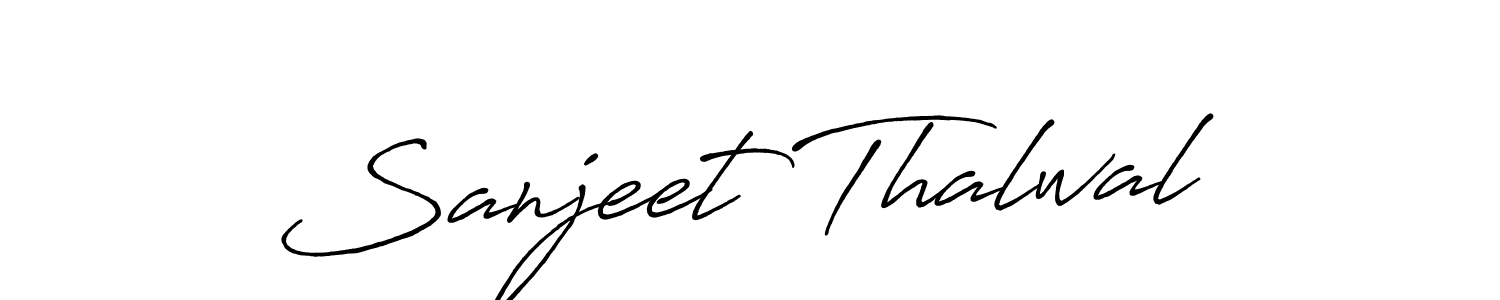 Create a beautiful signature design for name Sanjeet Thalwal. With this signature (Antro_Vectra_Bolder) fonts, you can make a handwritten signature for free. Sanjeet Thalwal signature style 7 images and pictures png