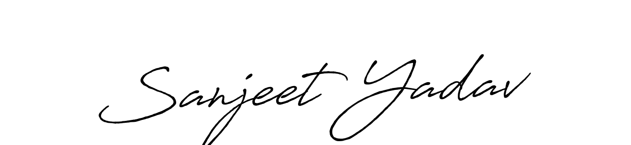 Also we have Sanjeet Yadav name is the best signature style. Create professional handwritten signature collection using Antro_Vectra_Bolder autograph style. Sanjeet Yadav signature style 7 images and pictures png