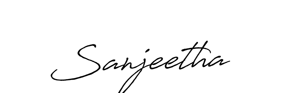 You should practise on your own different ways (Antro_Vectra_Bolder) to write your name (Sanjeetha) in signature. don't let someone else do it for you. Sanjeetha signature style 7 images and pictures png