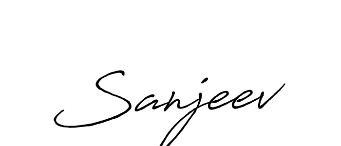 Make a beautiful signature design for name Sanjeev. With this signature (Antro_Vectra_Bolder) style, you can create a handwritten signature for free. Sanjeev signature style 7 images and pictures png