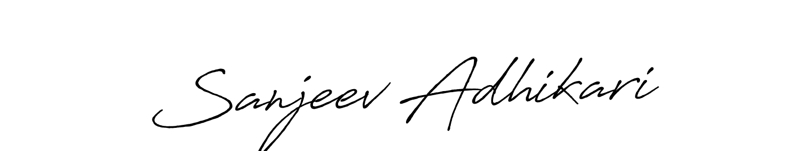 How to make Sanjeev Adhikari signature? Antro_Vectra_Bolder is a professional autograph style. Create handwritten signature for Sanjeev Adhikari name. Sanjeev Adhikari signature style 7 images and pictures png