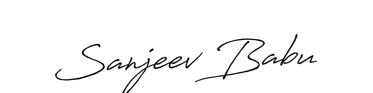 The best way (Antro_Vectra_Bolder) to make a short signature is to pick only two or three words in your name. The name Sanjeev Babu include a total of six letters. For converting this name. Sanjeev Babu signature style 7 images and pictures png