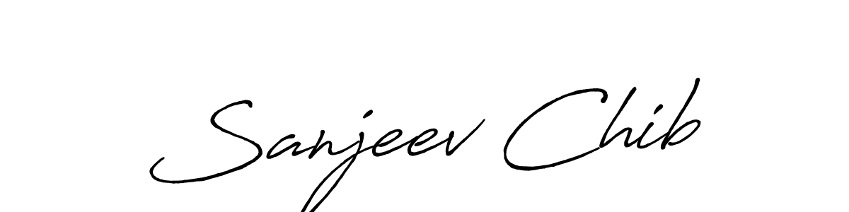 How to make Sanjeev Chib signature? Antro_Vectra_Bolder is a professional autograph style. Create handwritten signature for Sanjeev Chib name. Sanjeev Chib signature style 7 images and pictures png