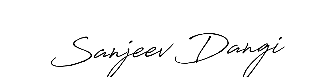 Create a beautiful signature design for name Sanjeev Dangi. With this signature (Antro_Vectra_Bolder) fonts, you can make a handwritten signature for free. Sanjeev Dangi signature style 7 images and pictures png