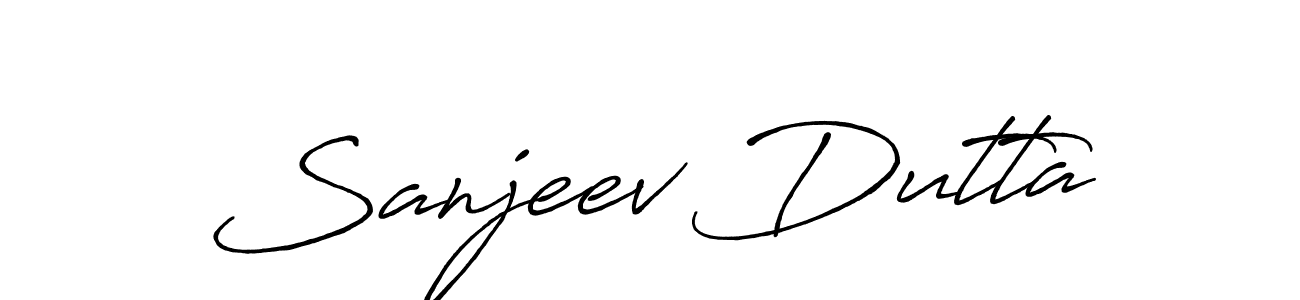 How to make Sanjeev Dutta name signature. Use Antro_Vectra_Bolder style for creating short signs online. This is the latest handwritten sign. Sanjeev Dutta signature style 7 images and pictures png