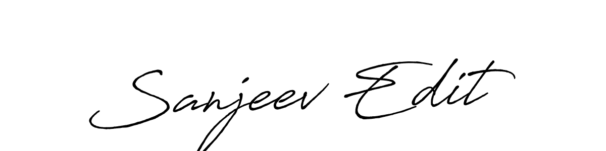 Make a beautiful signature design for name Sanjeev Edit. With this signature (Antro_Vectra_Bolder) style, you can create a handwritten signature for free. Sanjeev Edit signature style 7 images and pictures png