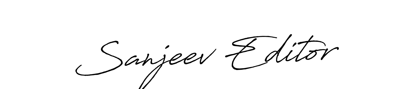 Similarly Antro_Vectra_Bolder is the best handwritten signature design. Signature creator online .You can use it as an online autograph creator for name Sanjeev Editor. Sanjeev Editor signature style 7 images and pictures png
