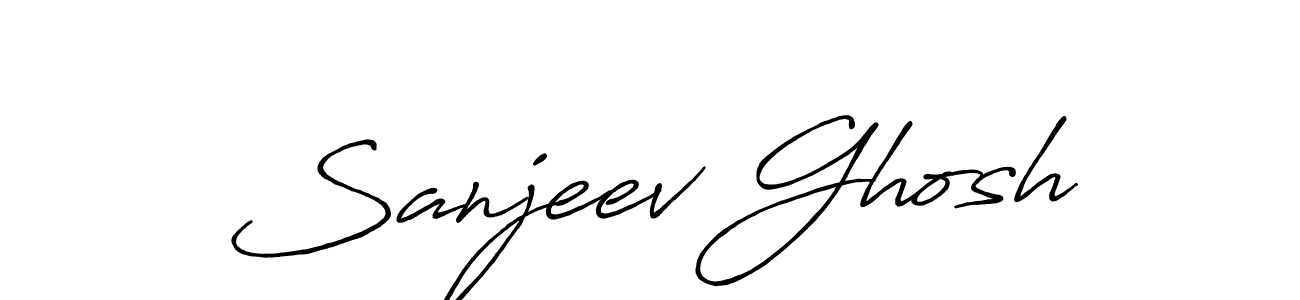 Also we have Sanjeev Ghosh name is the best signature style. Create professional handwritten signature collection using Antro_Vectra_Bolder autograph style. Sanjeev Ghosh signature style 7 images and pictures png