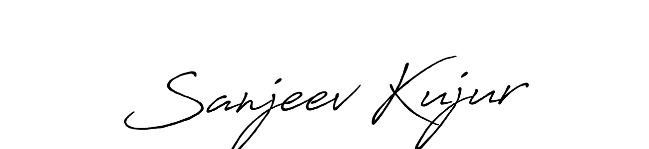 How to make Sanjeev Kujur name signature. Use Antro_Vectra_Bolder style for creating short signs online. This is the latest handwritten sign. Sanjeev Kujur signature style 7 images and pictures png