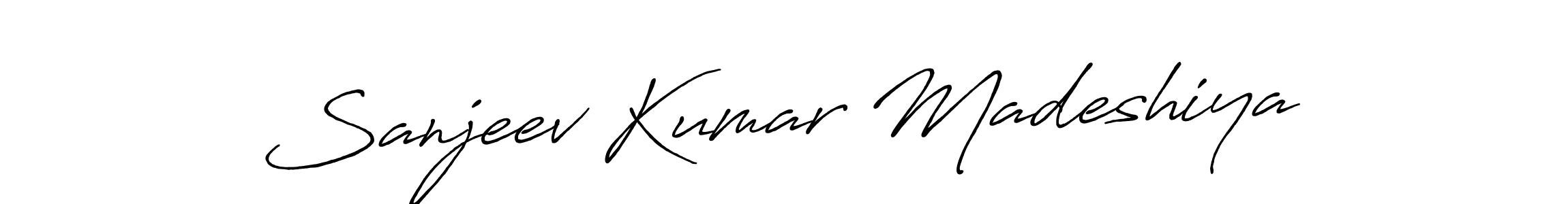 This is the best signature style for the Sanjeev Kumar Madeshiya name. Also you like these signature font (Antro_Vectra_Bolder). Mix name signature. Sanjeev Kumar Madeshiya signature style 7 images and pictures png