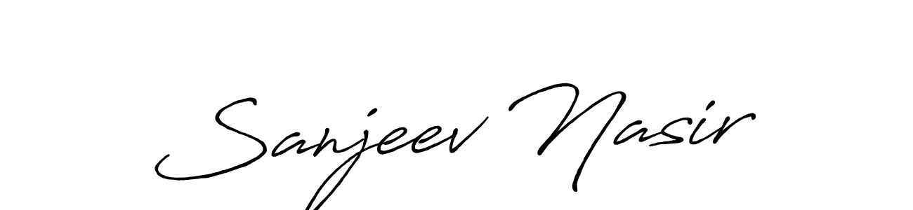 Antro_Vectra_Bolder is a professional signature style that is perfect for those who want to add a touch of class to their signature. It is also a great choice for those who want to make their signature more unique. Get Sanjeev Nasir name to fancy signature for free. Sanjeev Nasir signature style 7 images and pictures png