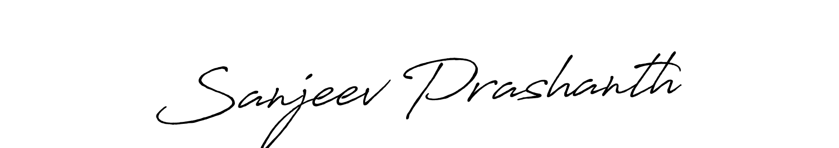 Create a beautiful signature design for name Sanjeev Prashanth. With this signature (Antro_Vectra_Bolder) fonts, you can make a handwritten signature for free. Sanjeev Prashanth signature style 7 images and pictures png