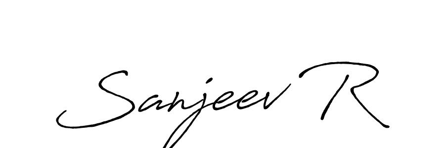 This is the best signature style for the Sanjeev R name. Also you like these signature font (Antro_Vectra_Bolder). Mix name signature. Sanjeev R signature style 7 images and pictures png
