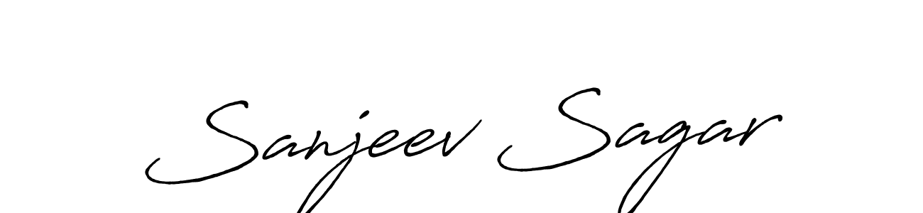 The best way (Antro_Vectra_Bolder) to make a short signature is to pick only two or three words in your name. The name Sanjeev Sagar include a total of six letters. For converting this name. Sanjeev Sagar signature style 7 images and pictures png