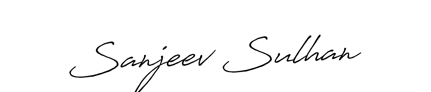 Make a beautiful signature design for name Sanjeev Sulhan. With this signature (Antro_Vectra_Bolder) style, you can create a handwritten signature for free. Sanjeev Sulhan signature style 7 images and pictures png