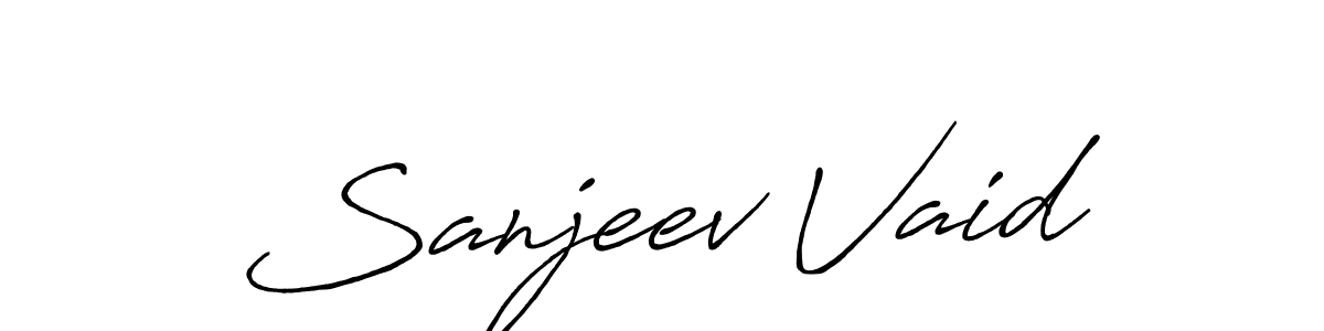 Create a beautiful signature design for name Sanjeev Vaid. With this signature (Antro_Vectra_Bolder) fonts, you can make a handwritten signature for free. Sanjeev Vaid signature style 7 images and pictures png