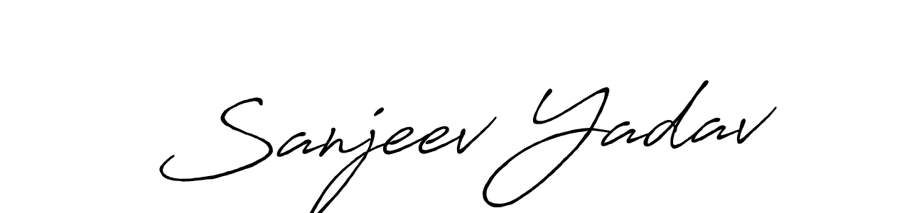 Make a beautiful signature design for name Sanjeev Yadav. With this signature (Antro_Vectra_Bolder) style, you can create a handwritten signature for free. Sanjeev Yadav signature style 7 images and pictures png