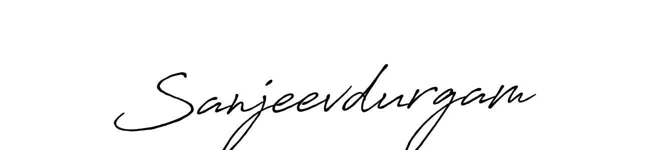 How to make Sanjeevdurgam name signature. Use Antro_Vectra_Bolder style for creating short signs online. This is the latest handwritten sign. Sanjeevdurgam signature style 7 images and pictures png