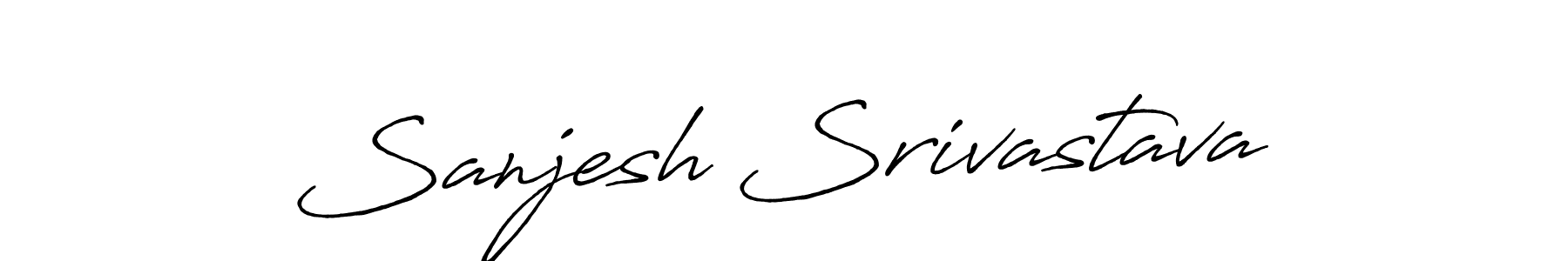 The best way (Antro_Vectra_Bolder) to make a short signature is to pick only two or three words in your name. The name Sanjesh Srivastava include a total of six letters. For converting this name. Sanjesh Srivastava signature style 7 images and pictures png