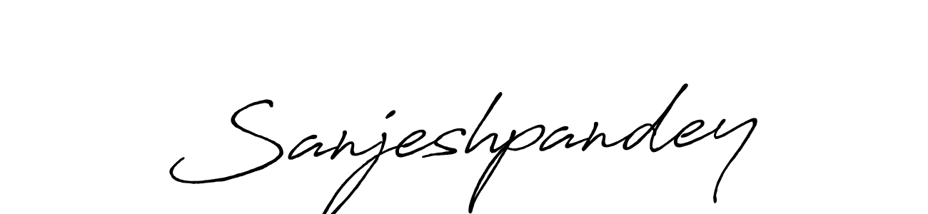 Make a beautiful signature design for name Sanjeshpandey. With this signature (Antro_Vectra_Bolder) style, you can create a handwritten signature for free. Sanjeshpandey signature style 7 images and pictures png