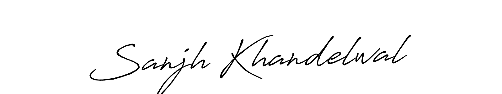 Once you've used our free online signature maker to create your best signature Antro_Vectra_Bolder style, it's time to enjoy all of the benefits that Sanjh Khandelwal name signing documents. Sanjh Khandelwal signature style 7 images and pictures png