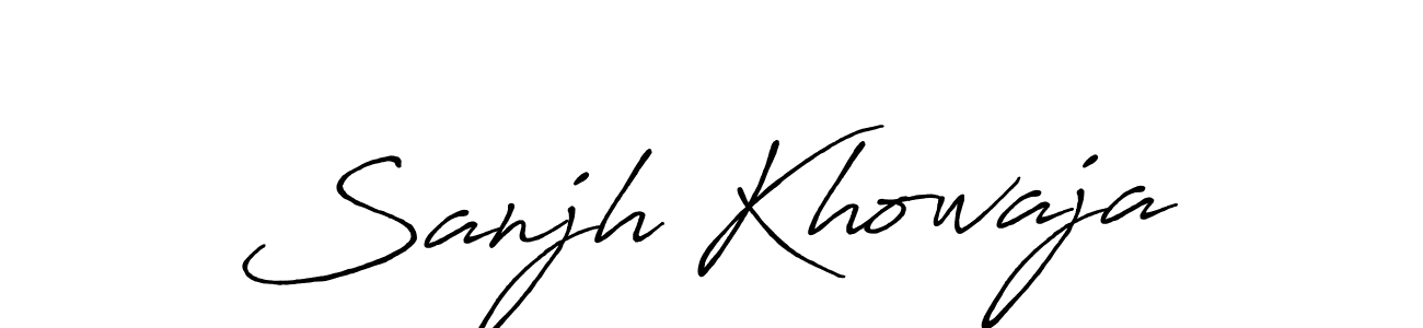 Design your own signature with our free online signature maker. With this signature software, you can create a handwritten (Antro_Vectra_Bolder) signature for name Sanjh Khowaja. Sanjh Khowaja signature style 7 images and pictures png