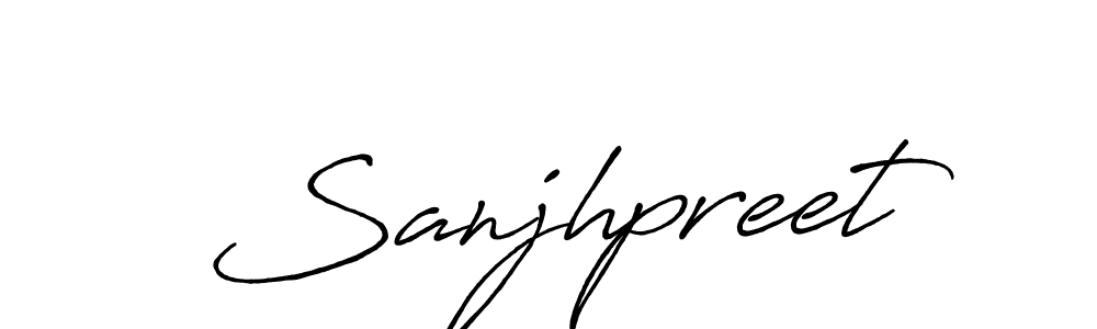 Create a beautiful signature design for name Sanjhpreet. With this signature (Antro_Vectra_Bolder) fonts, you can make a handwritten signature for free. Sanjhpreet signature style 7 images and pictures png