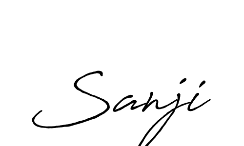 How to make Sanji signature? Antro_Vectra_Bolder is a professional autograph style. Create handwritten signature for Sanji name. Sanji signature style 7 images and pictures png