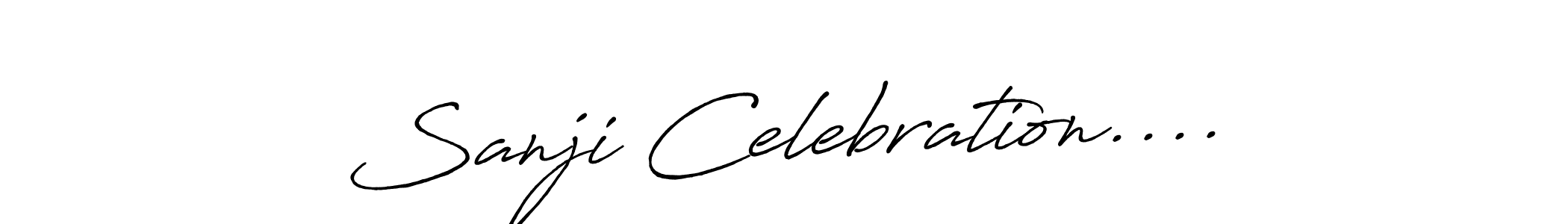 How to make Sanji Celebration.... name signature. Use Antro_Vectra_Bolder style for creating short signs online. This is the latest handwritten sign. Sanji Celebration.... signature style 7 images and pictures png