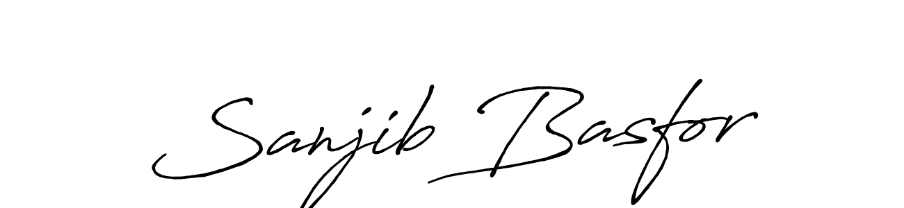 Sanjib Basfor stylish signature style. Best Handwritten Sign (Antro_Vectra_Bolder) for my name. Handwritten Signature Collection Ideas for my name Sanjib Basfor. Sanjib Basfor signature style 7 images and pictures png